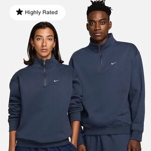 Nike solo swoosh 1/4 zip | medium | navy blue | EUC